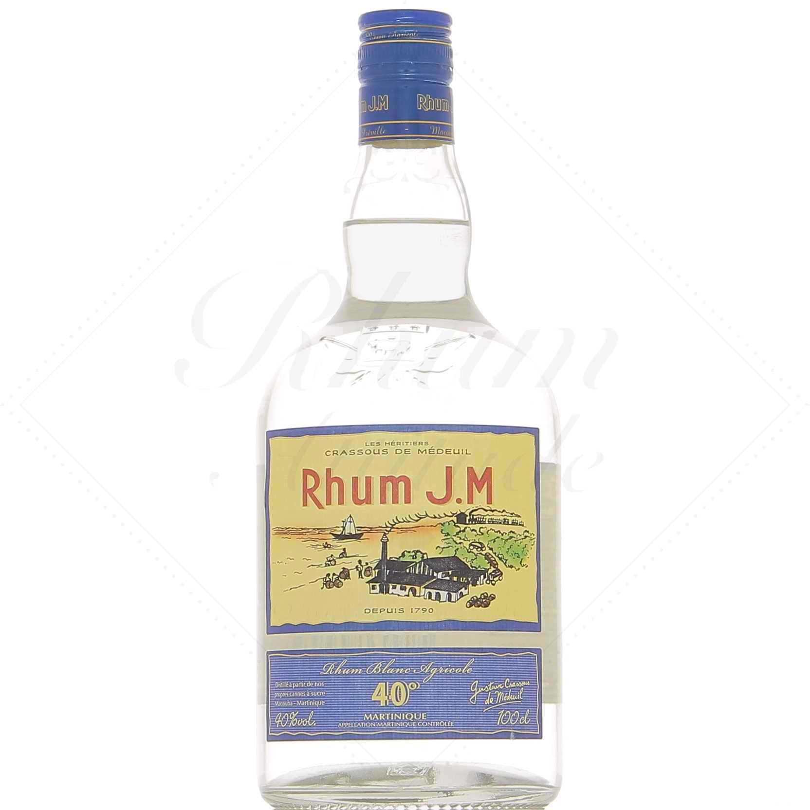 Rhum J.M White Rum 40% NV 1.0 L.
