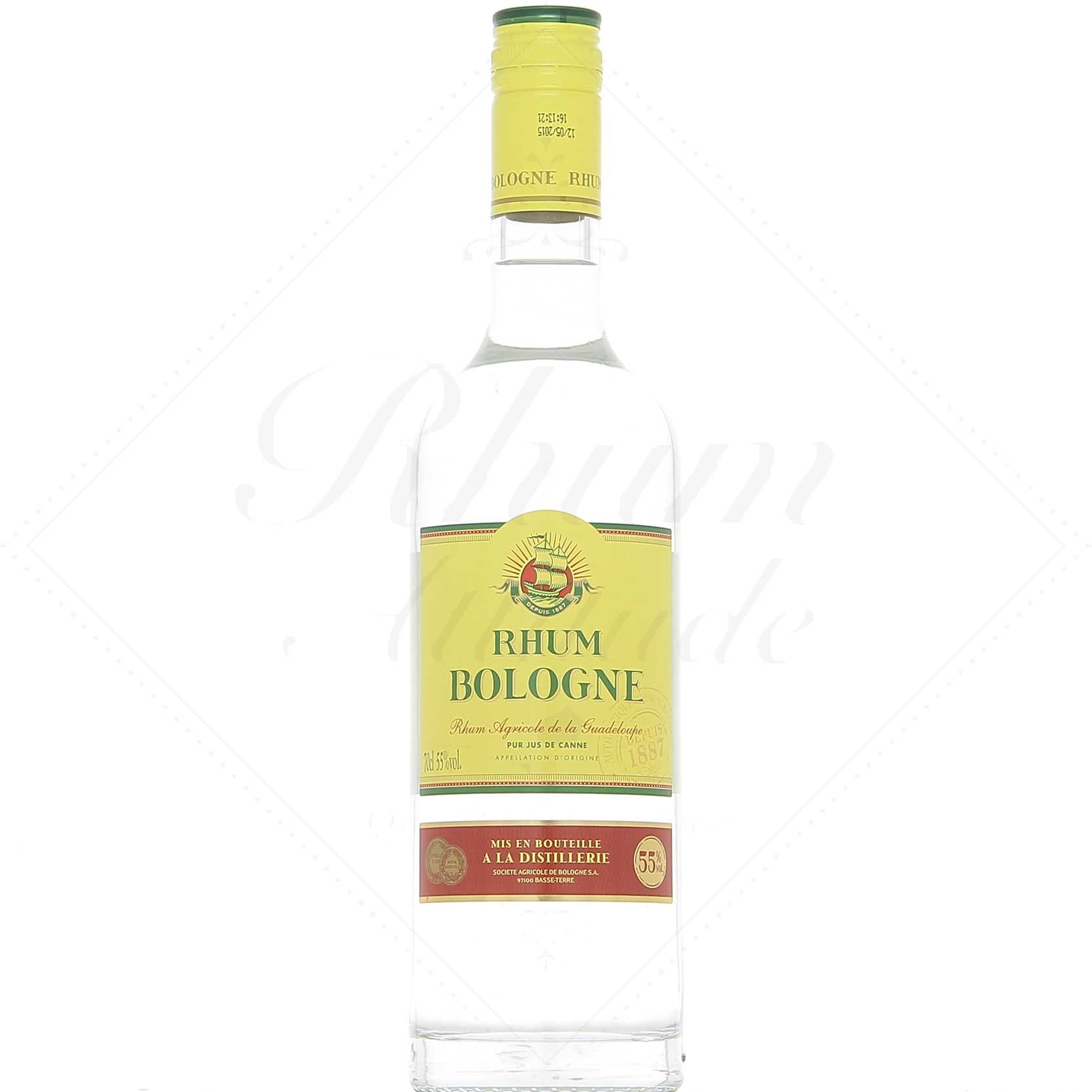 Rhum Agricole Guadeloupe Blanc 55° Distillerie Bologne - La Cave  Saint-Vincent