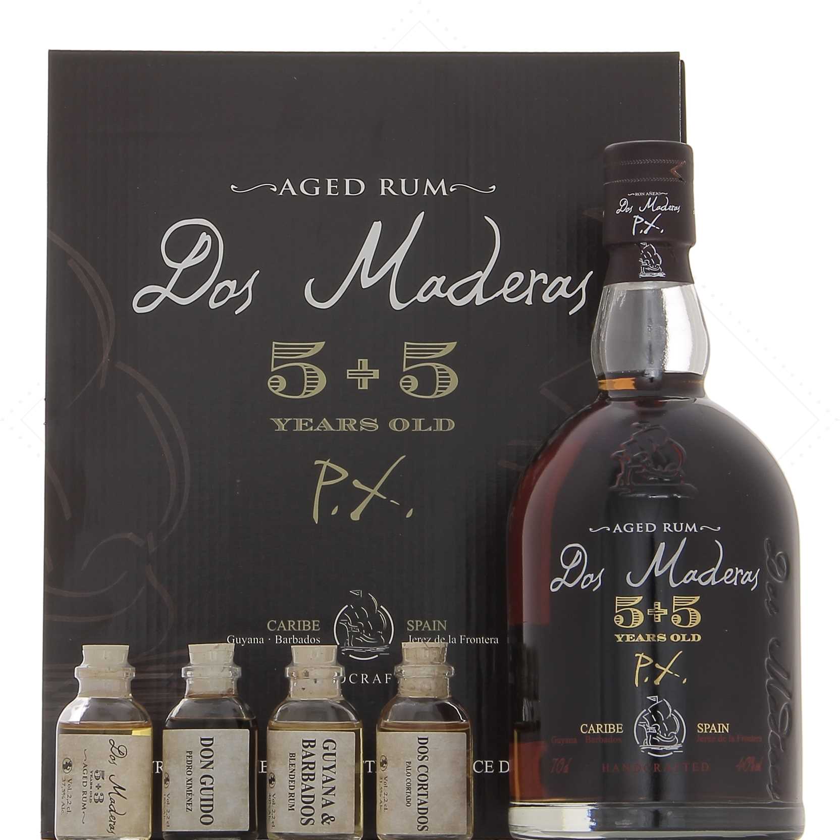 samples with set Maderas Attitude 40° 5+5 Dos - boxed 4 PX Rhum