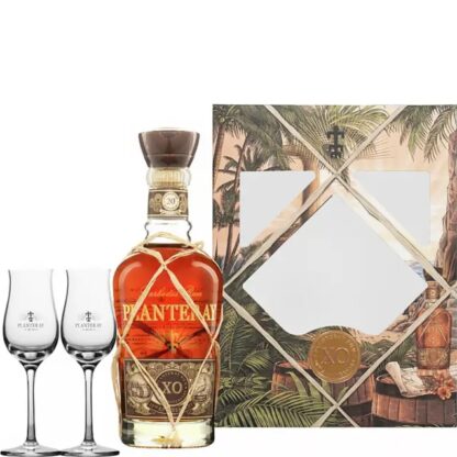 Planteray Barbados XO 20th Anniversary Coffret 2 verres tulipe 40°
