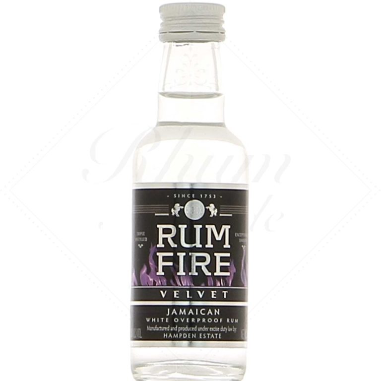 Hampden Rum Fire Velvet Overproof 63° en de 5 cl Rhum
