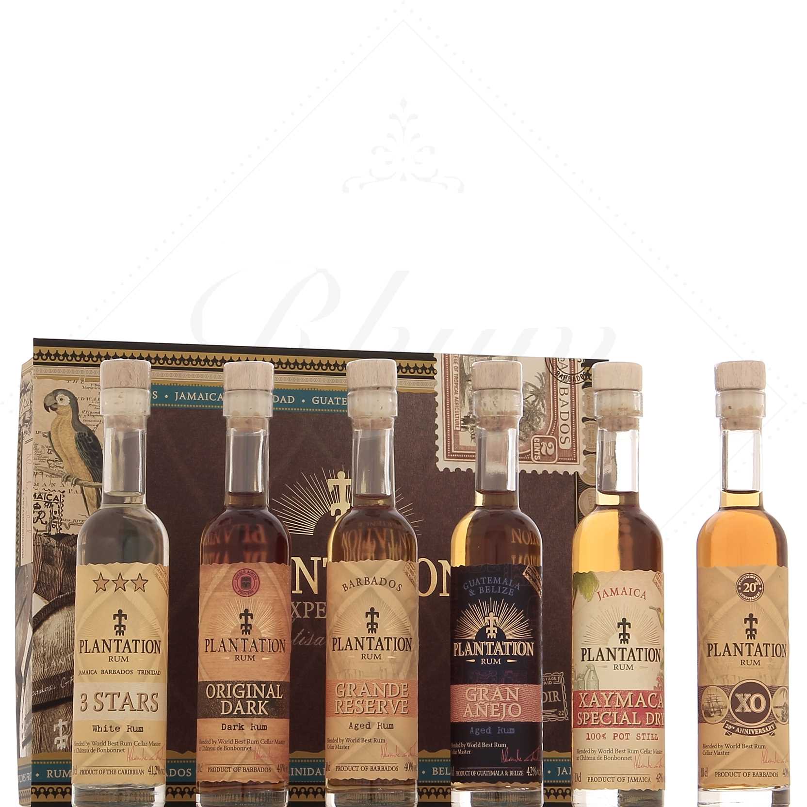 of Boxed - bottles Plantation x 6 Rum Experience 10cl Attitude set Rhum