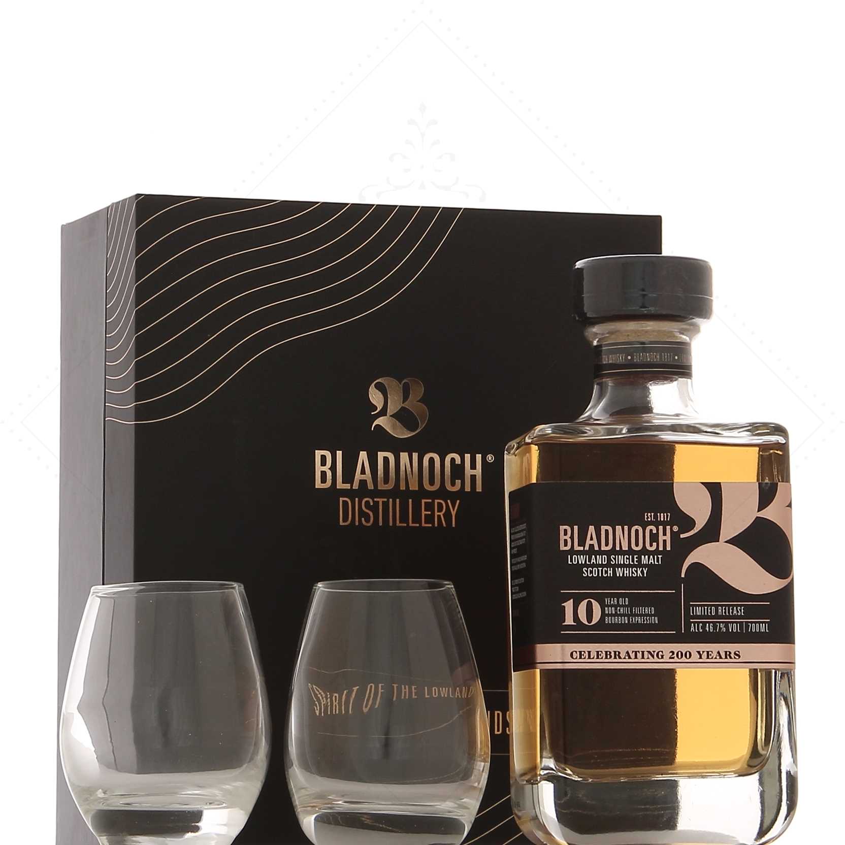 Coffret whisky écossais Bladnoch Vinaya 2 verres