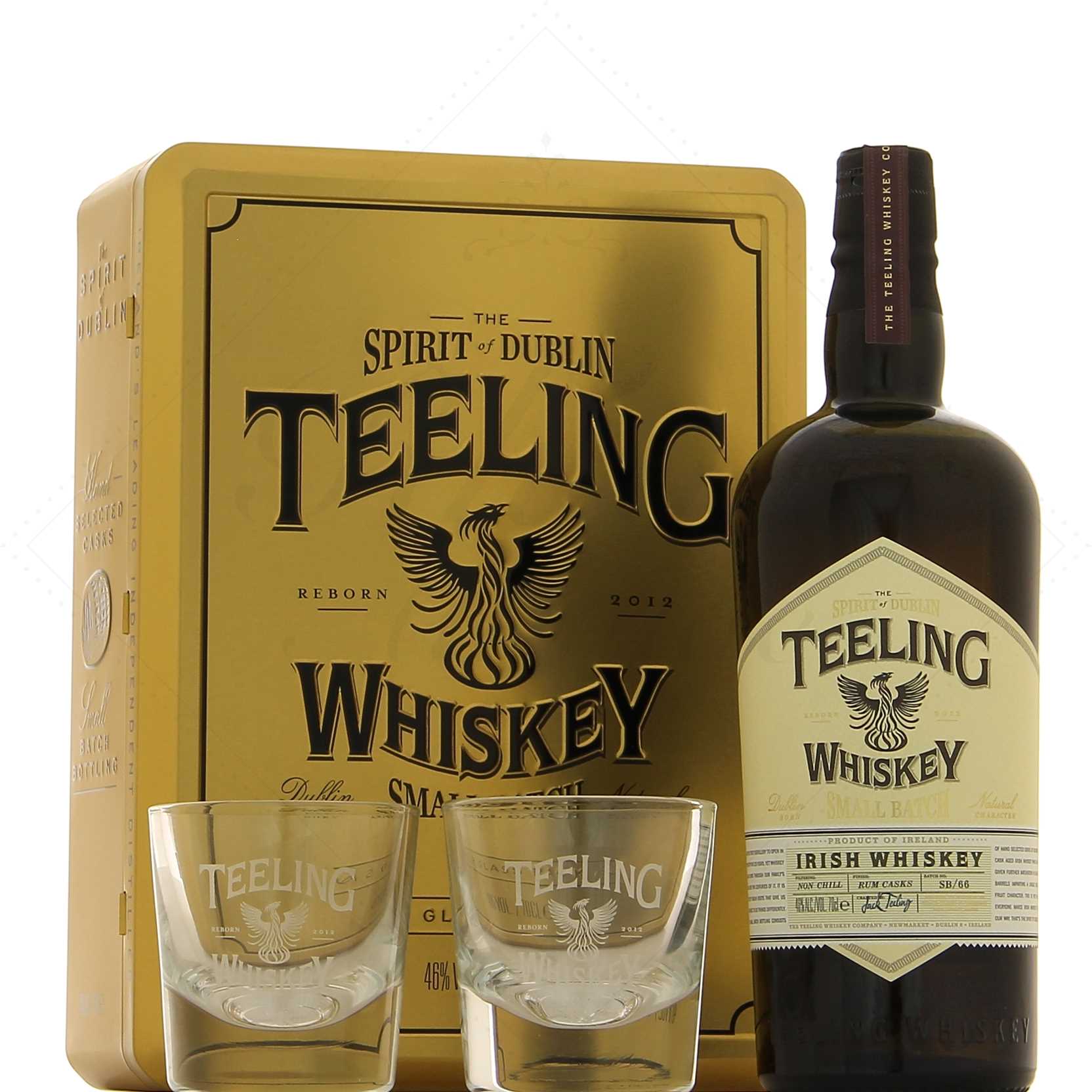 Whiskey Teeling Small Batch - Metal case 2 glasses - 46%
