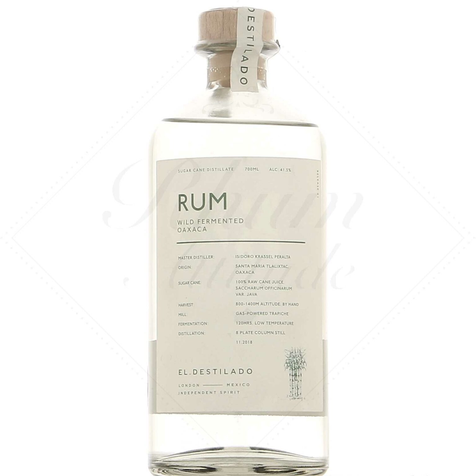 El Destilado Wild Fermented Rum Oaxaca 41,5° Rhum Attitude