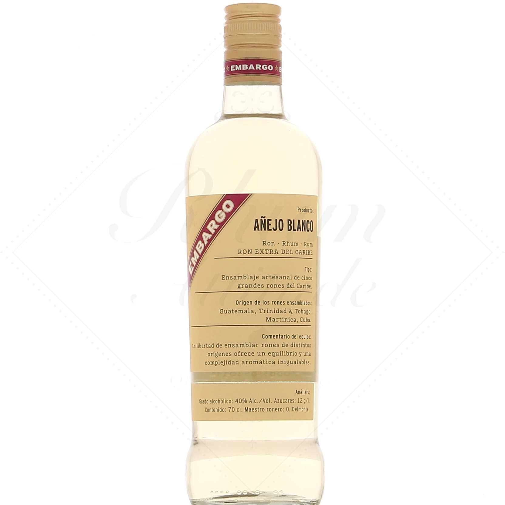 EMBARGO - Rhum Añejo Extra - Rhum Libre - 40 % Alcool - Origine : Trinidad  & Tobago, Guatemala, Martinique - 70 cl : : Epicerie