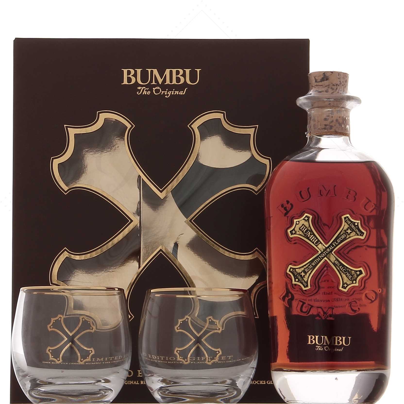 Coffret rhum Bumbu The Original + 2 verres - édition limitée