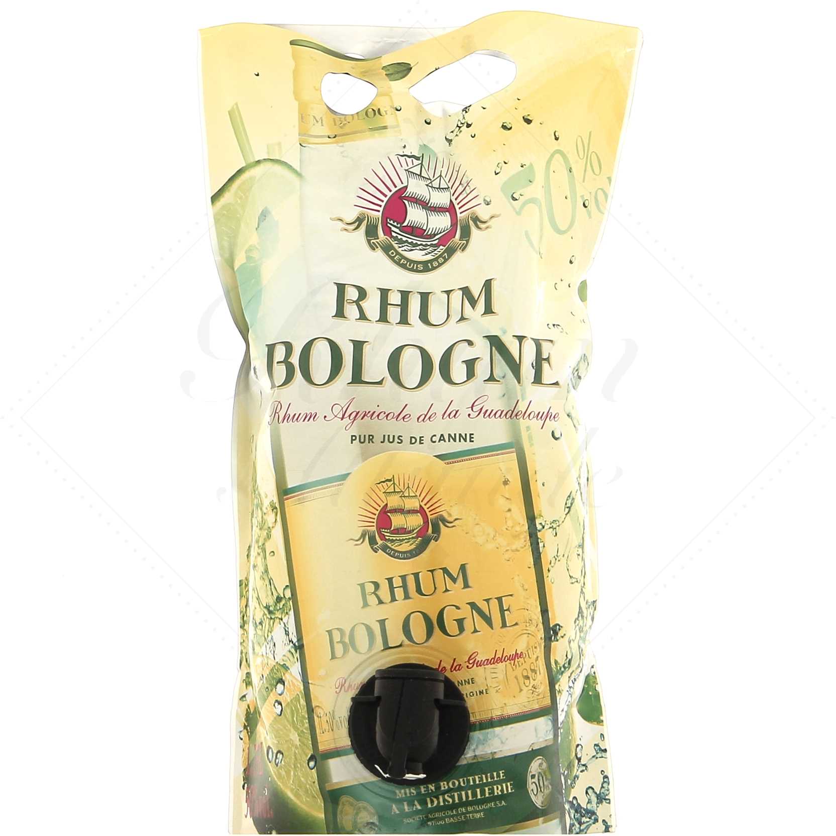 Bologne Blanc 50° la poche 1,75 litres - Rhum Attitude