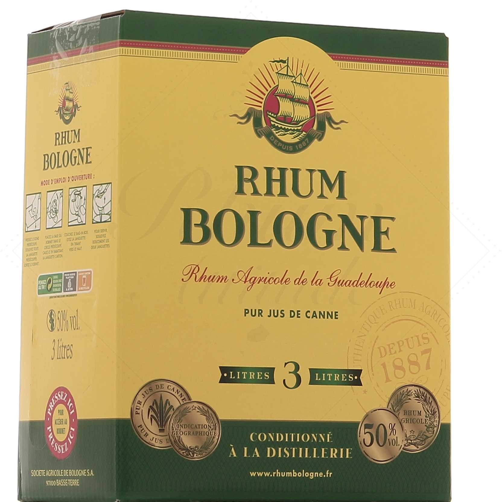Fajou Rhum Blanc Traditionnel 50° Cubi 3L