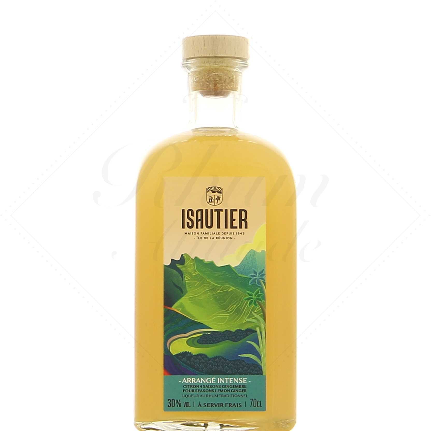 ISAUTIER Intense Citron Gingembre - Rhum arrangé - 30% Alcool - Origine :  Réunion - Bouteille 70 cl : : Epicerie