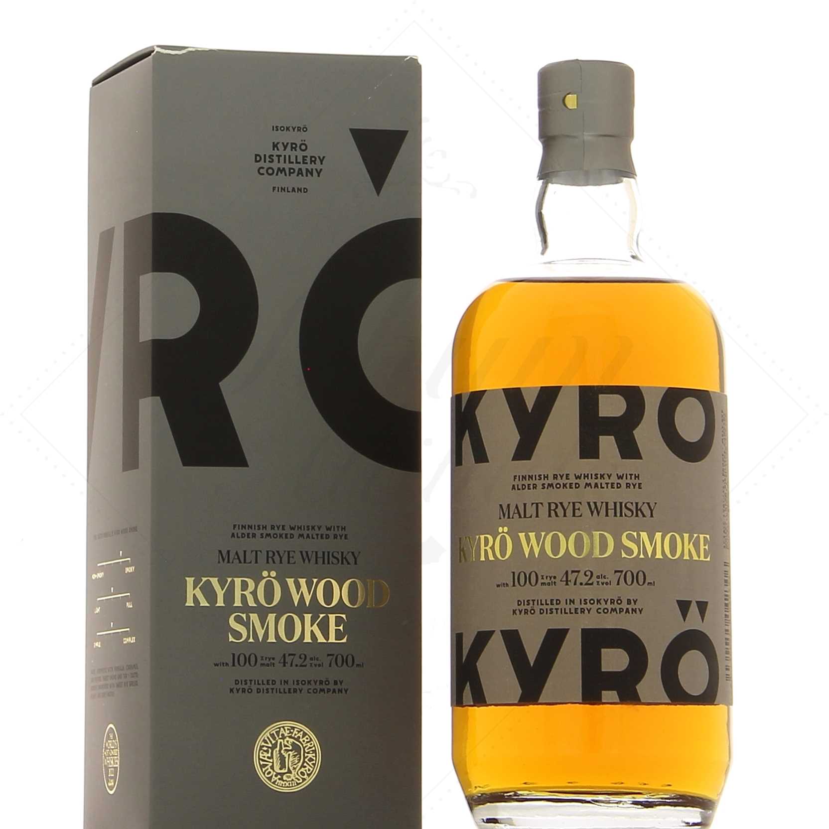 Kyrö Wood Smoke Malt Rye Whisky 47,2° - Rhum Attitude
