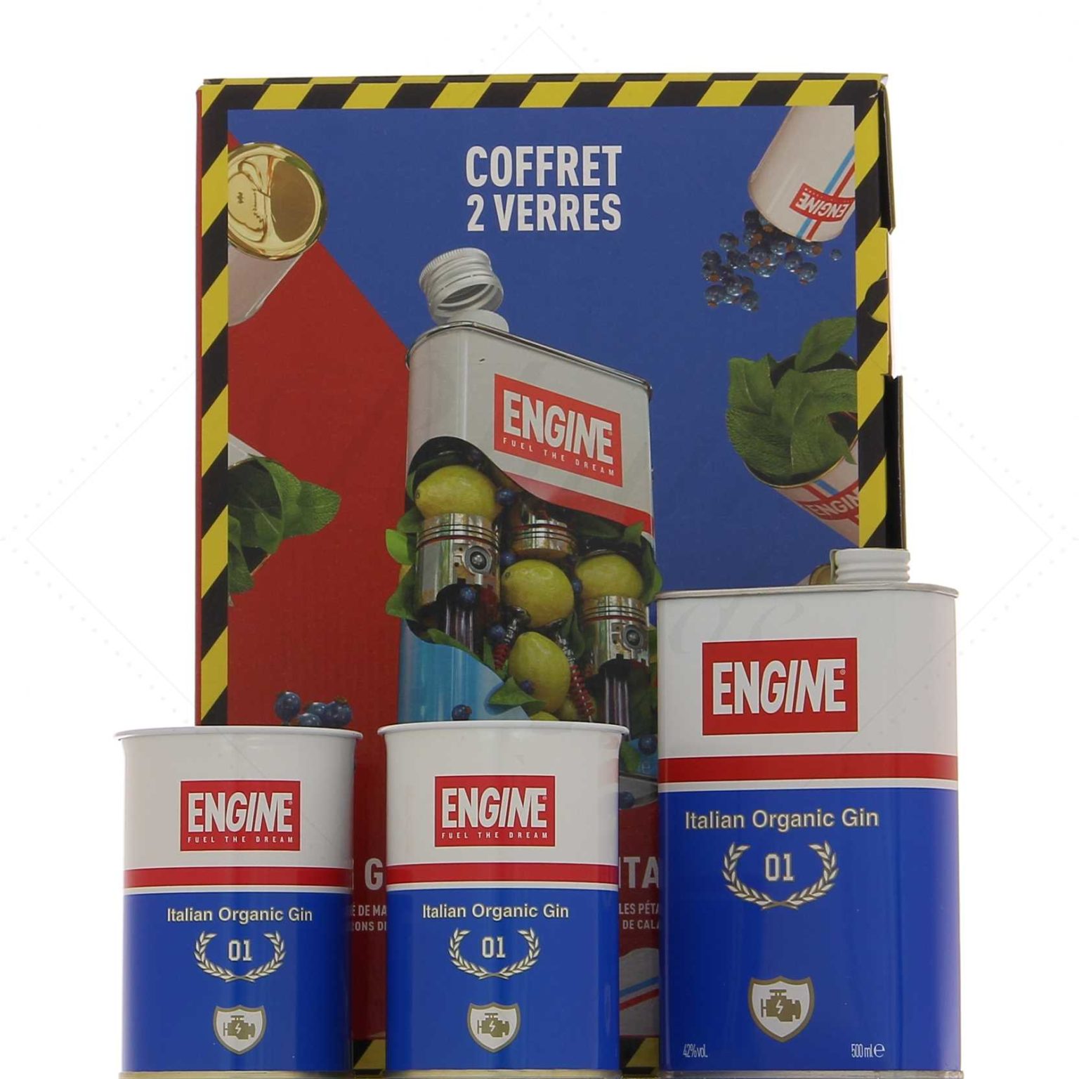 Gin Engine 42° en coffret 2 verres Rhum Attitude