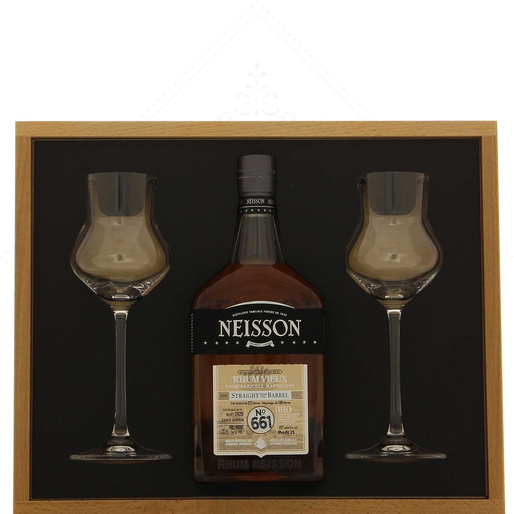 Neisson Straight From The Barrel Bio 56.5° 2 glasses + tray - Rhum Attitude