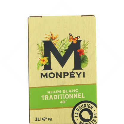 Monpéyi rhum blanc traditionnel Réunion 49° - Cubi BIB 2 litres !
