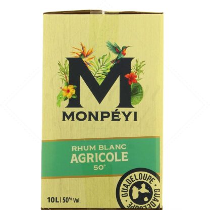 Monpéyi rhum blanc agricole Guadeloupe 50° - Cubi BIB 10 litres !