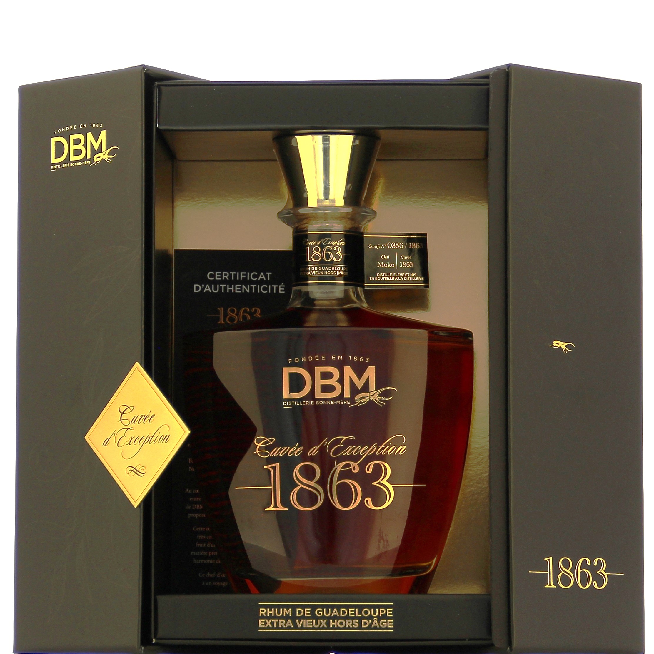 DBM Distillerie Bonne Mère Extra Vieux Carafe Cuvée 1863 43°