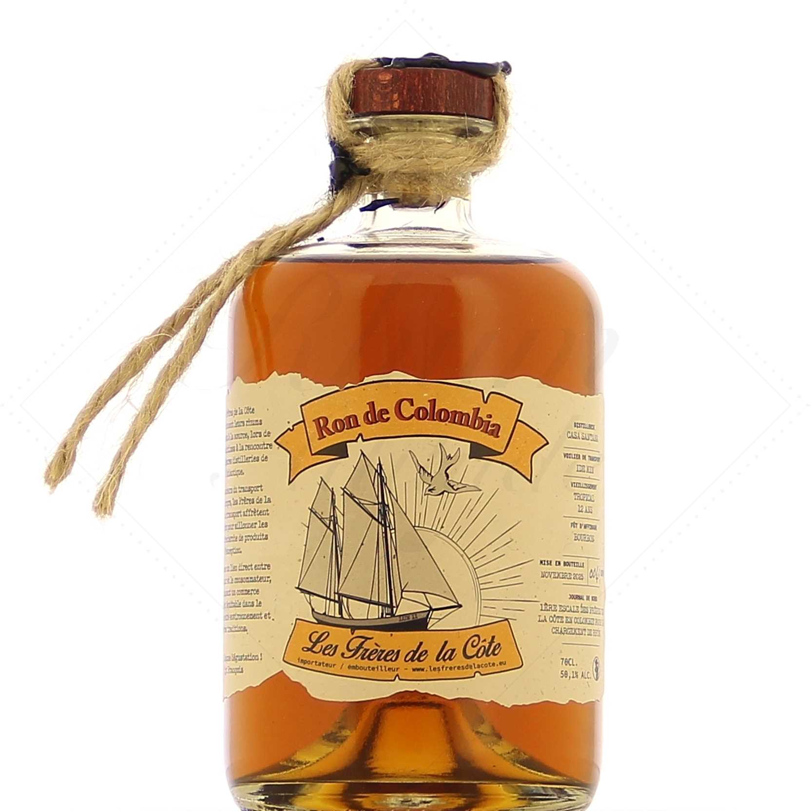 Les Frères de la Côte Rhum vieux de Colombie 50,1°