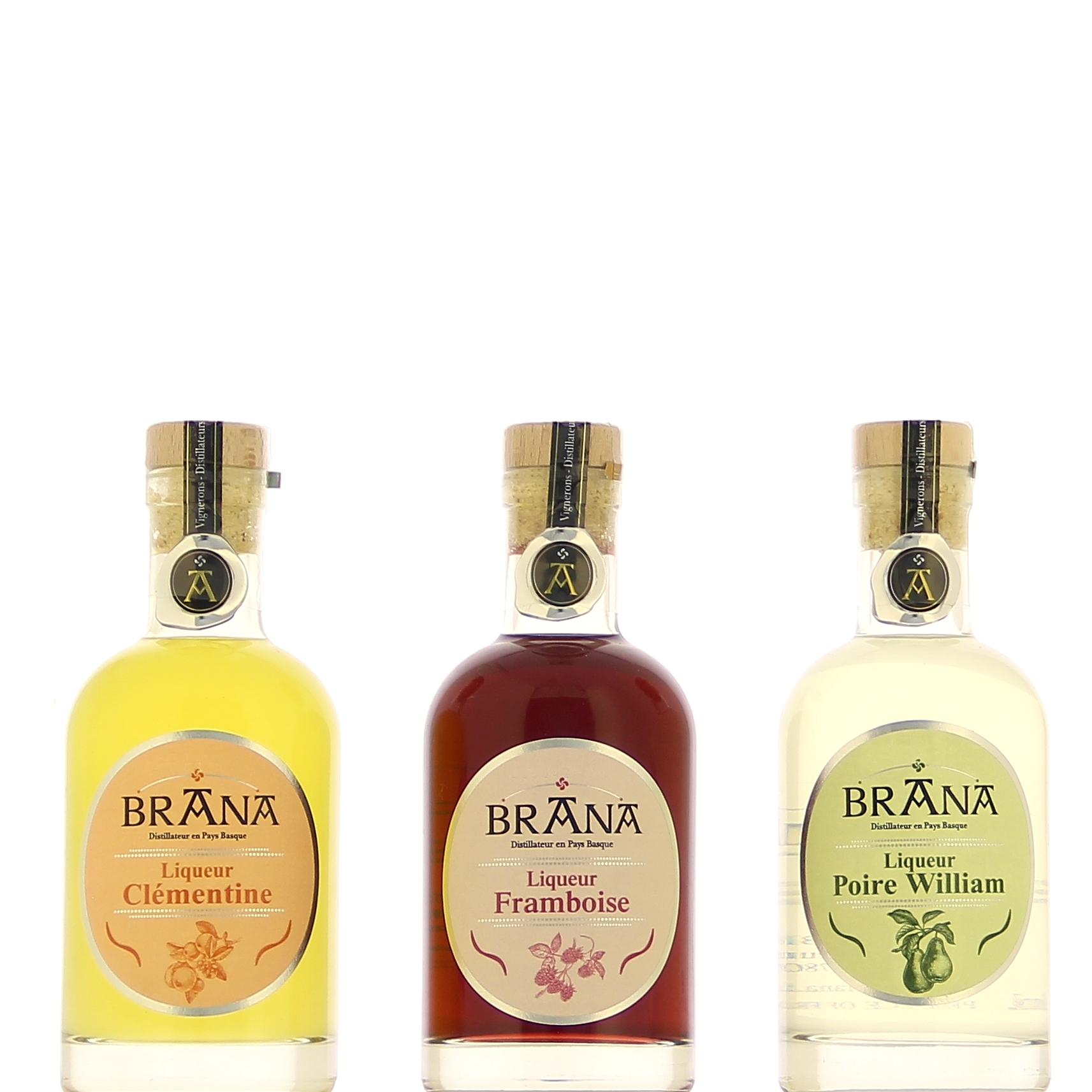 Brana Coffret 3 liqueurs 3x20cl Poire Clementine Framboise 45° – Image 2