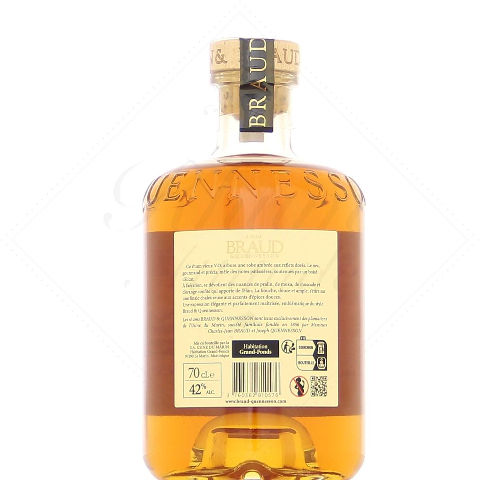 Braud & Quennesson Rhum Vieux VO 42° – Image 2