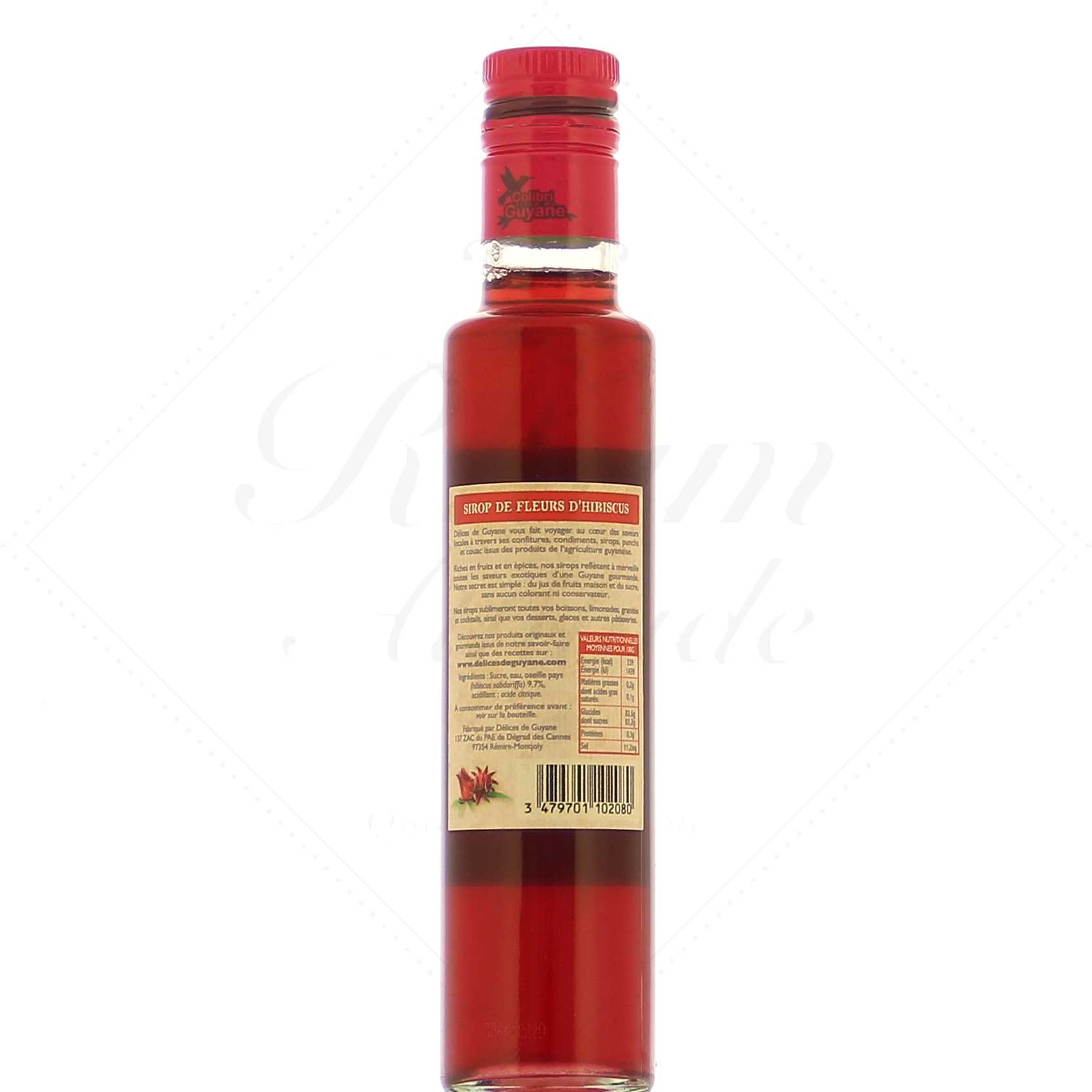 Délices de Guyane Sirop Hibiscus 25 cl – Image 2