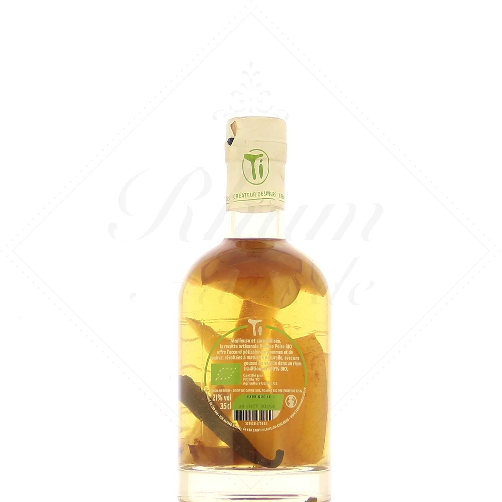 Les Rhums de Ced Ti Arrangés Pomme Poire bio 21° - format 35 cl – Image 2