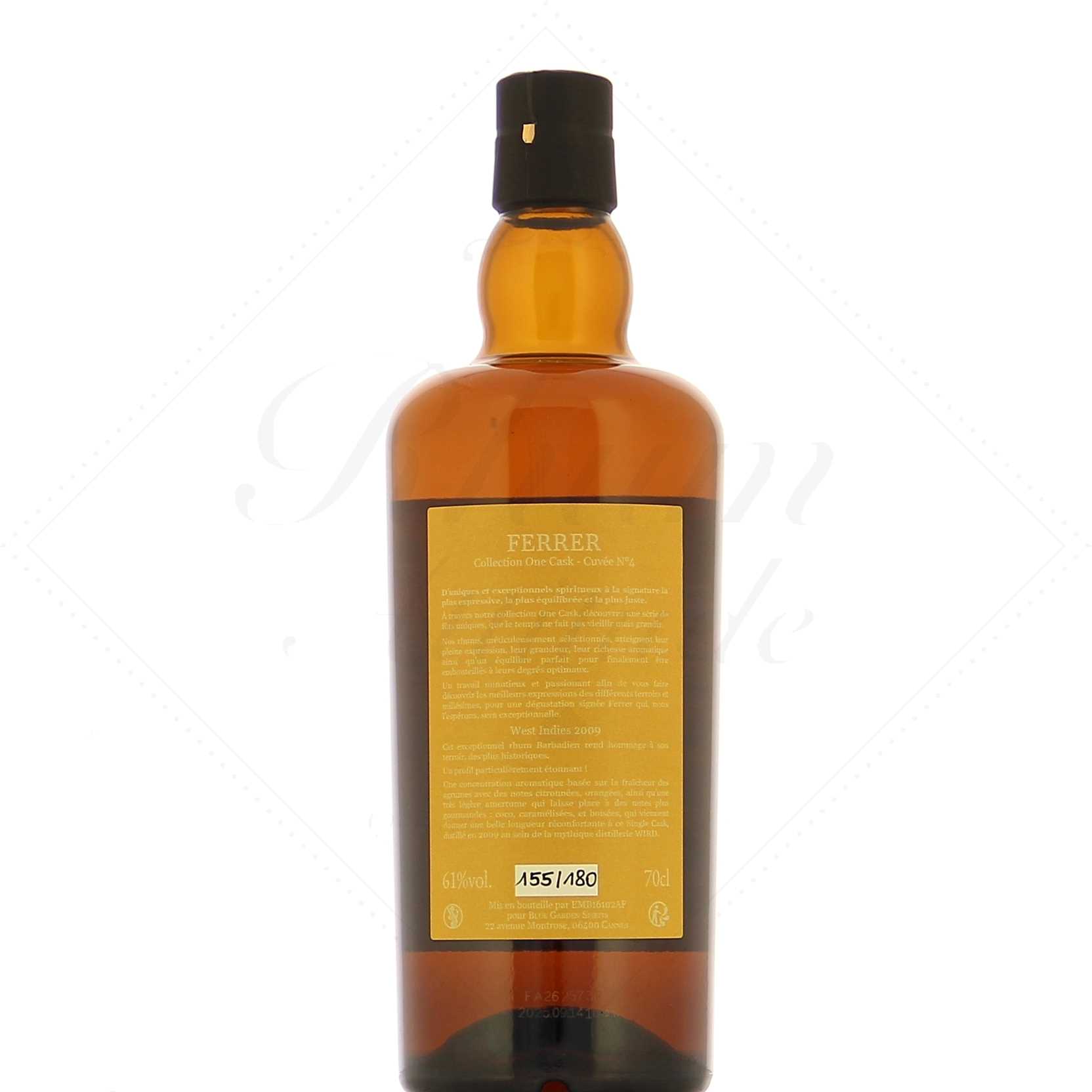 Ferrer Rhum Barbade 17 ans 61° – Image 2