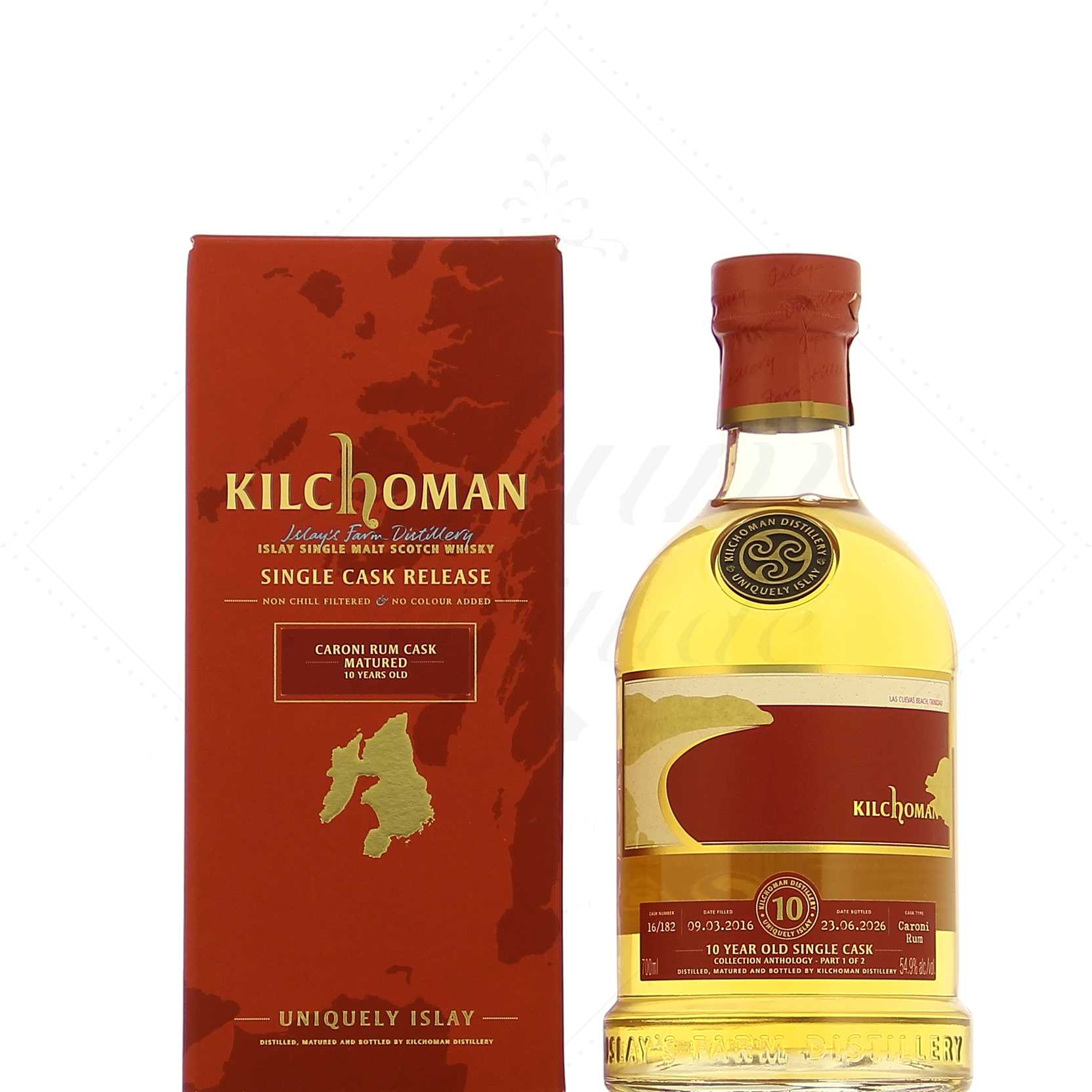 Kilchoman 10 ans 2016 Caroni rum cask 54,9°