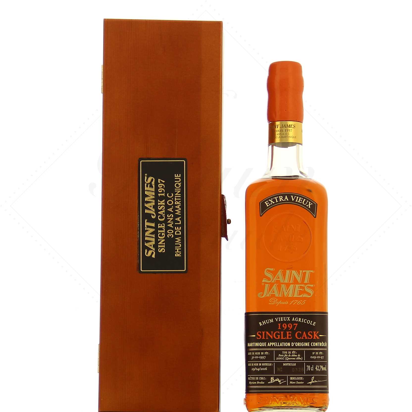 Saint James Single Cask 1997 - 30 ans AOC Martinique 42,7°