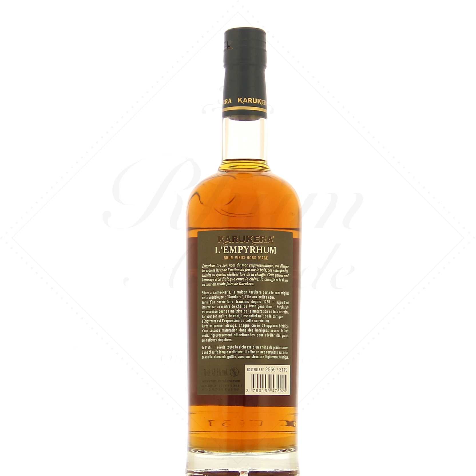 Karukera Empyrhum Profil #2 Rhum vieux hors d'âge 46,3° – Image 2