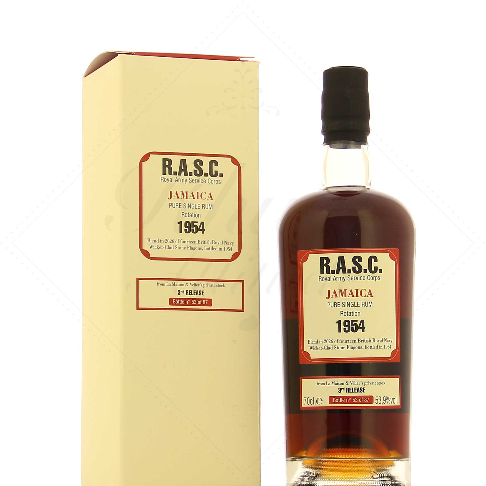 Velier RASC 1954 Jamaican rum Batch 3 53,9°