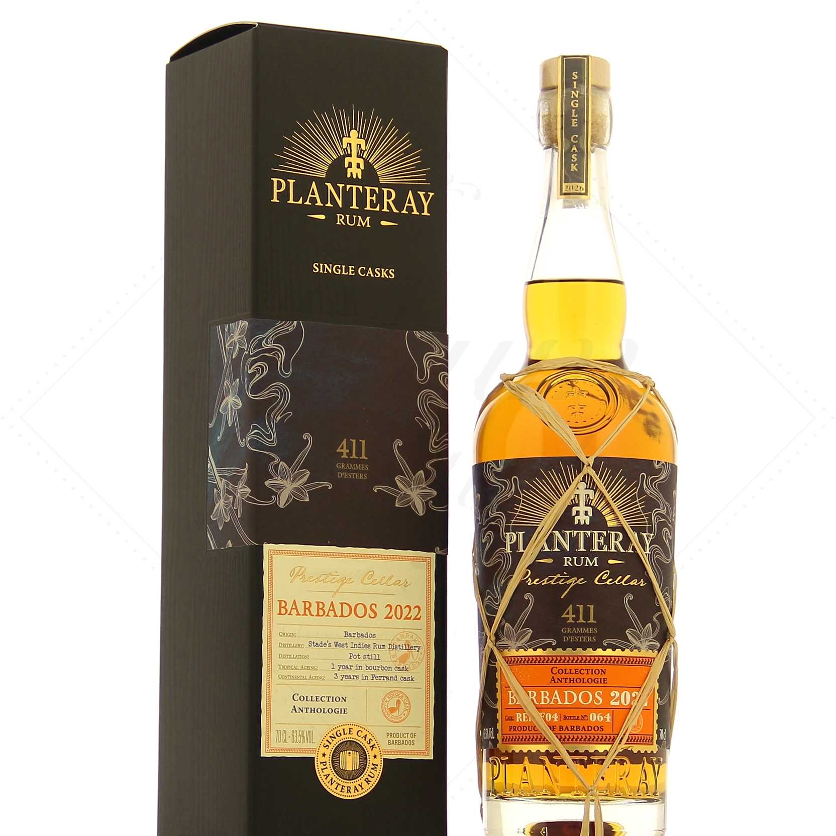 Planteray Rum Barbados 2022 411g d'esters Les Anthologistes 63,5°