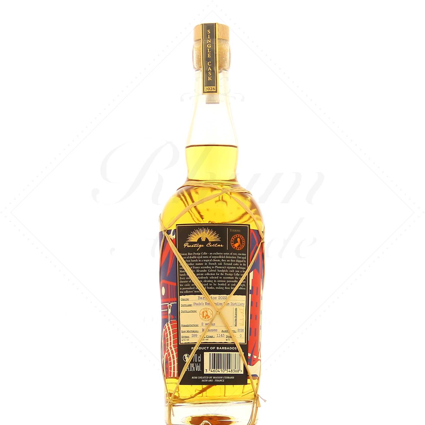 Planteray Rum Barbados 2022 289g d'esters Les Anthologistes 64° – Image 2